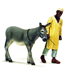 North african man with donkey