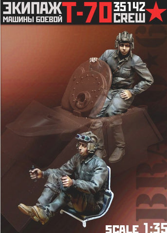 Russische T-70 Besatzung aufgesessen WWII