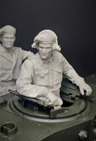 Britischer Panzerkommandant beobachtend WWII