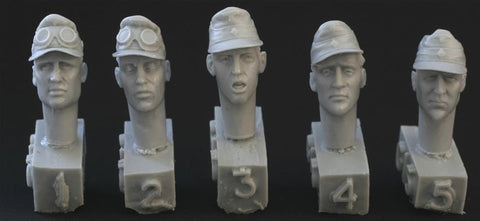 5 different D.A.K. heads WWII