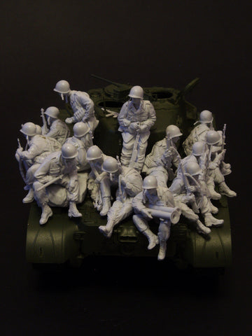 Pershing Tank Riders, Korea 1950 Big Set