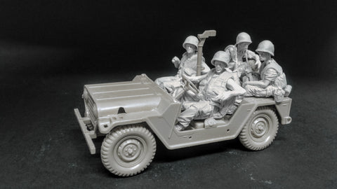 US Marines Ford Mutt Crew with Vietcong POW Vietnam