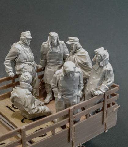 Surrending German Soldiers back group WWII