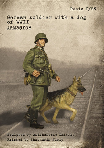Deutscher Wachposten mit Hund 1943