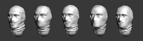 Modern heads with Balaclavas