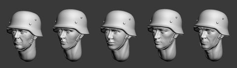 Deutsche Köpfe mit Stahlhelm #1 WWII