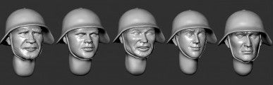 Russian Heads with helmet SH 36 #1 WWII