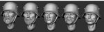 German Heads with Helmets WW I