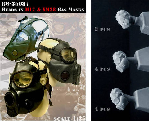 Köpfe mit M17 & XM28 Gas-Masken