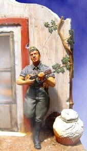 Italienischer Offizier mit Mandoline