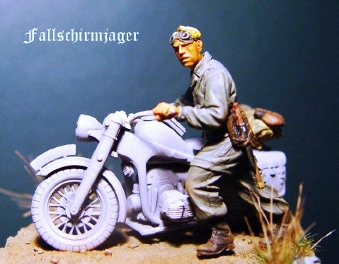 German parashoot motocyclist