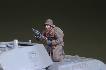 Russischer Infanterist auf T-34-76 aufgesessen #3 Winter 1942