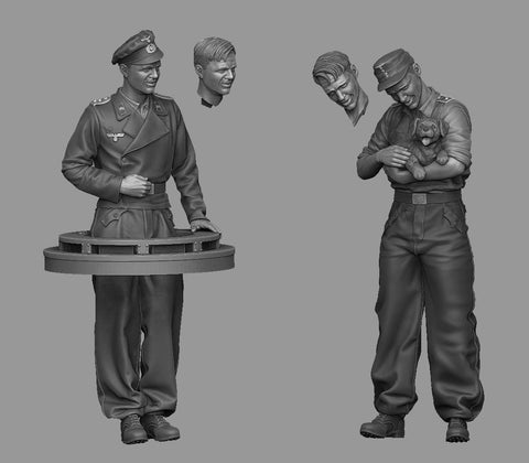 StuG Besatzung mit Welpe WWII