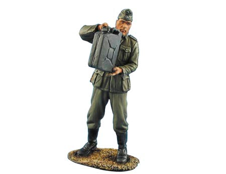 Wehrmachtssoldier lifting gas can