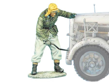 German driver crank starting Opel Blitz Winter