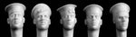 5 Englische Köpfe mit Royal Navy Kopfbedeckung