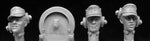 3 german heads for Wehrmacht Tankers with headsets WW2