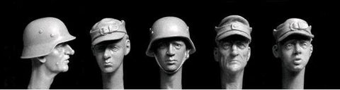 5 German heads Volkssturm 1945
