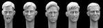 5 bare heads with german haircut WW2