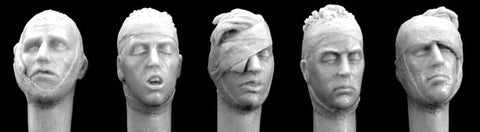 5 bandaged heads WW2