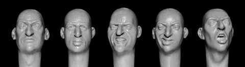 5 heads with hooked noses