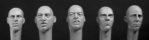 5 heads with Caucasian features