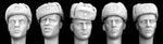 5 different heads with Soviet style ushanka WW2