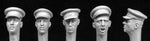 Heads with WWII russian officers caps