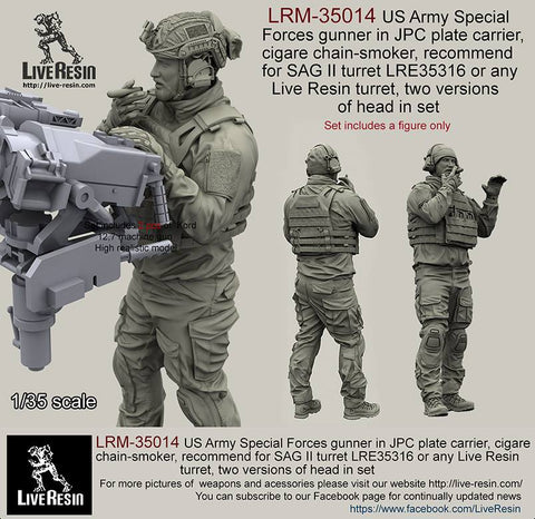 US Army Special Forces gunner in JPC plate carrier