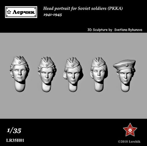 5 Köpfe Russische Soldatinnen 1941-45