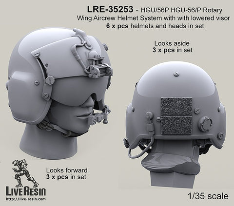 HGU-56P HGU-56-P Rotary Wing Aircrew Helmet System with pilot with lowered visors