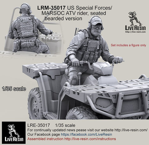 US Special Forces-MARSOC ATV Driver seated bearded