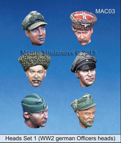 Heads Set 1 (WW2 german Officers heads)