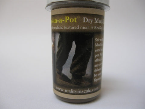 Mud-in-a-Pot Trockener Matsch mit Gras hell braun