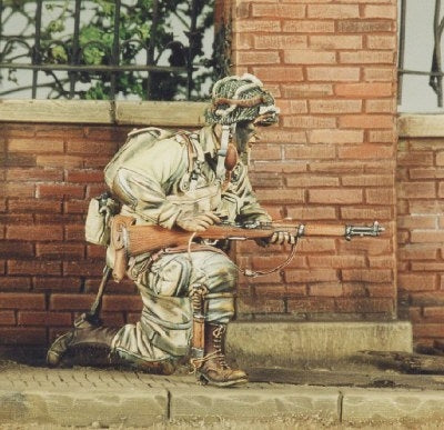 U.S. Pathfinder 101.Airbornedivision 1944 kneeling