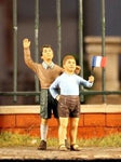Französische Kinder Normandie Juni 1944