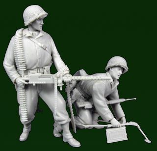 US MG Squad 30th ID Normandy 1944