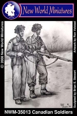 Canadian officer with canadian soldier 1944
