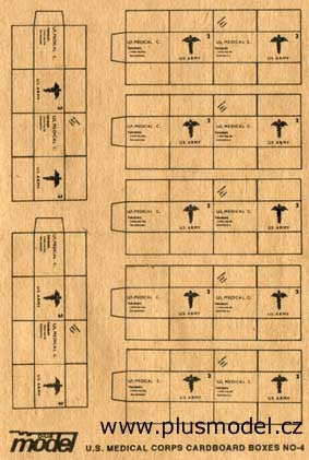 U S medical corps cardboard boxes