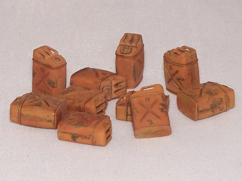 Ausgebrandte US Kanister WWII