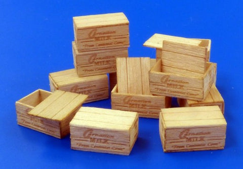 US Holzkisten für Kondensmilch WWII