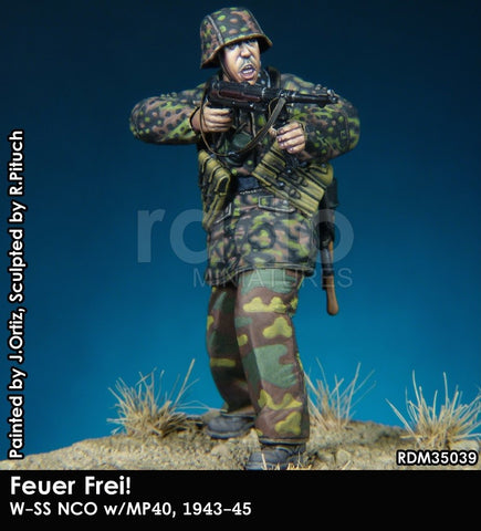 "Feuer frei ! " WSS NCO w/MP 40 1943-45