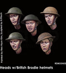 Britische Köpfe mit Helm WW II