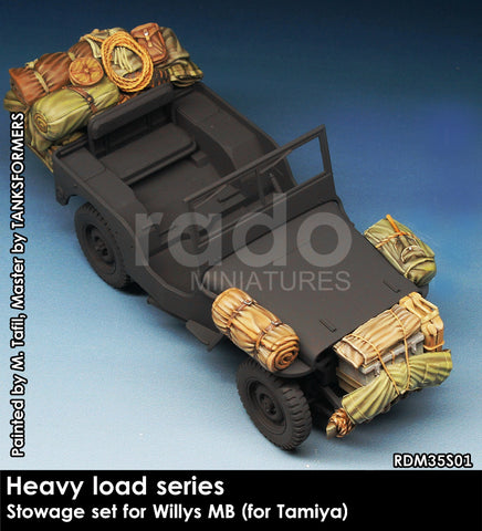 Fahrzeugbeladung für Willys MB (für Tamiya)