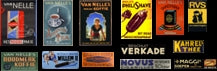 Niederländische Werbetafeln 1933-45, emaliert gedruckt