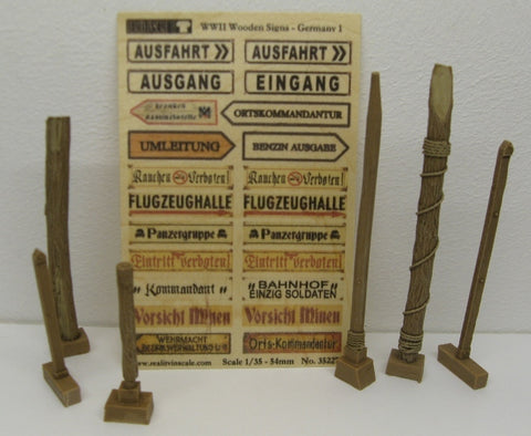 Deutsche Holzschilder Set 1 WWII