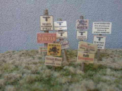 German Wooden Signs Set 2 WWII