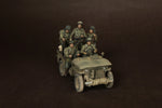 US Airborne Jeepbesatzung mit Offizier Normandie 1944