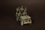 US Airborne Jeep Crew with Officer Normandy 1944