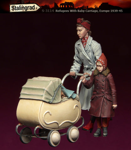 Refugee with Baby carriage 1939-45